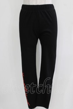 画像1: NieR Clothing / プリントレギンスパンツ  黒 H-26-03-27-041-PU-PA-KB-ZH