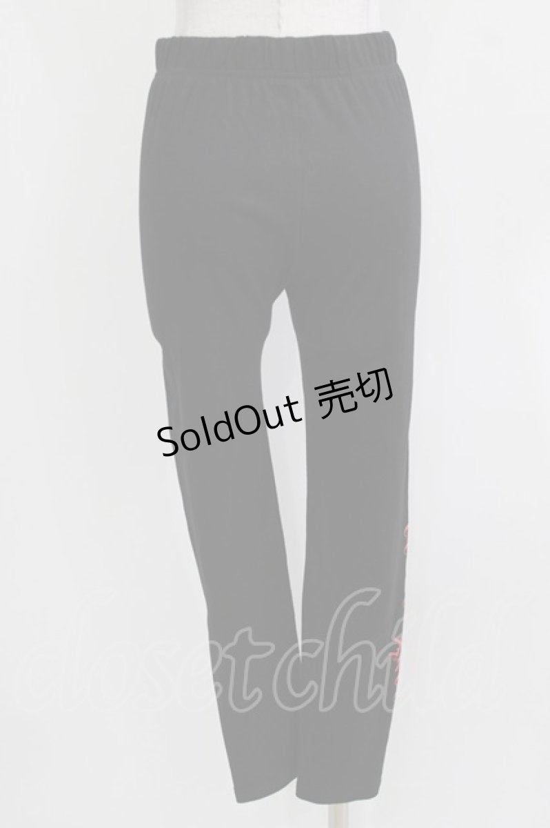 画像3: NieR Clothing / プリントレギンスパンツ  黒 H-26-03-27-041-PU-PA-KB-ZH (3)