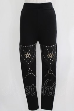 画像1: Restyle / PENTAGRAM HARNESS LEGGINGS M ブラック H-26-03-27-046-GO-PA-KB-ZH