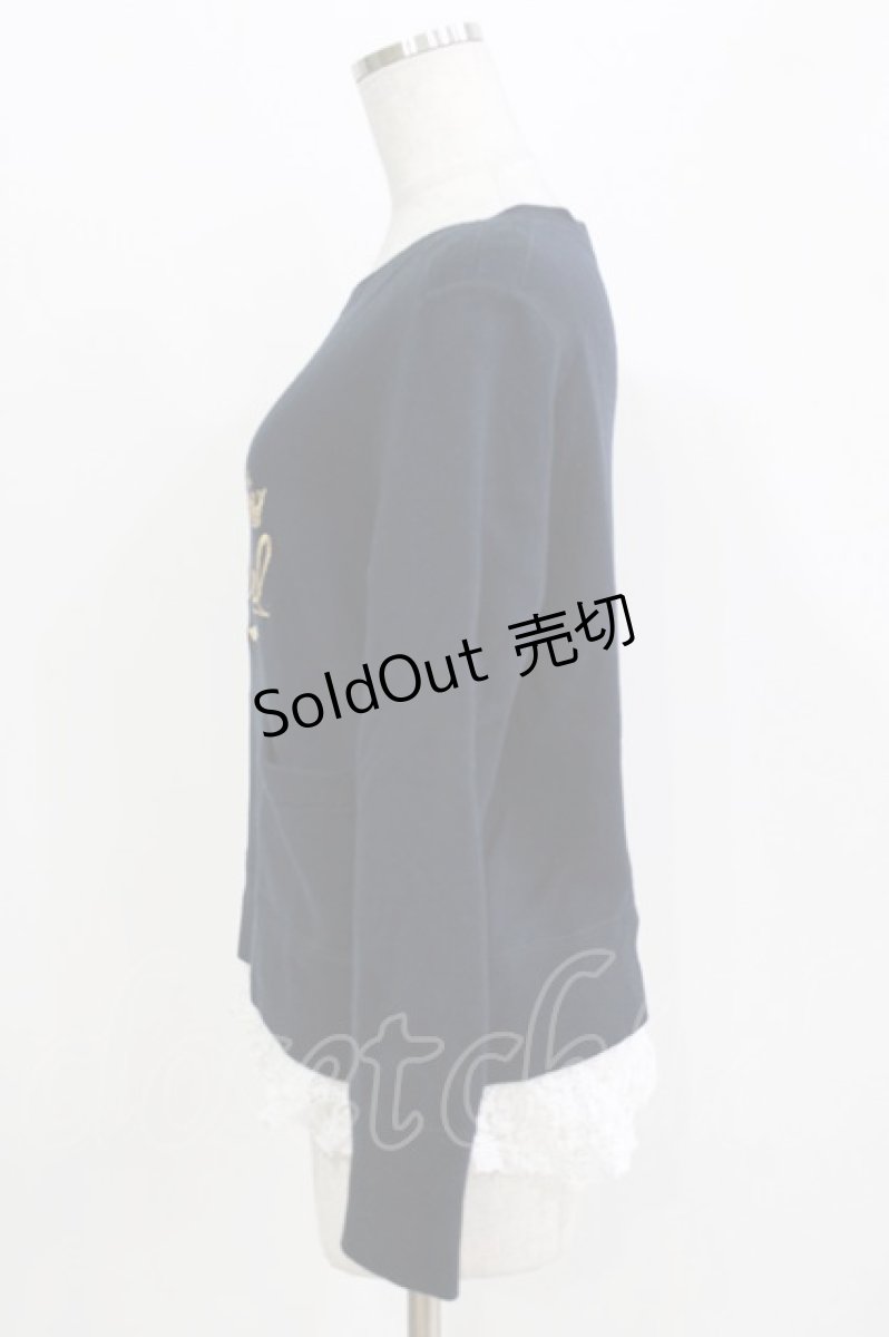 画像2: Jane Marple / Theme EMB sweatshirt  ネイビー H-26-03-27-1002-JM-TO-KB-ZH (2)