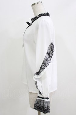 画像2: Amilige / レースフリルブラウス  白 H-26-03-27-052-PU-BL-KB-ZH