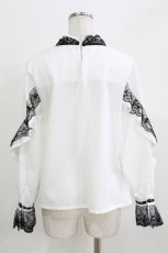 画像3: Amilige / レースフリルブラウス  白 H-26-03-27-052-PU-BL-KB-ZH (3)