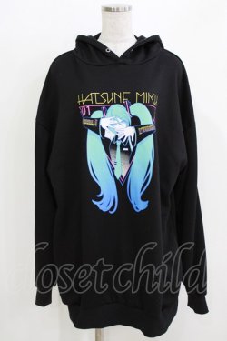 画像1: LISTEN FLAVOR / 初音ミクプルパーカー  ブラック H-26-03-27-054-PU-TO-KB-ZH