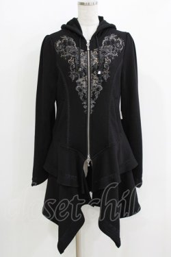 画像1: Rozen Kavalier / プリントフラッフィーパーカー  ブラック H-26-03-27-055-OO-TO-KB-ZH