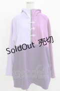 NieR Clothing / 配色チャイナプルパーカー  パープルMIX H-26-03-27-056-PU-TO-KB-ZH