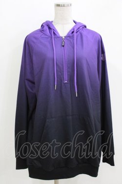 画像1: NieR Clothing / ロゴ刺繍プルパーカー  パープル H-26-03-27-057-PU-TO-KB-ZH