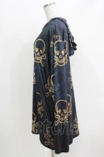 画像2: NieR Clothing / 総柄プルパーカー  黒 H-26-03-27-058-PU-TO-KB-ZH (2)