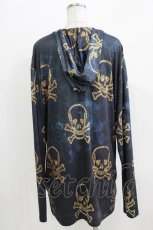 画像3: NieR Clothing / 総柄プルパーカー  黒 H-26-03-27-058-PU-TO-KB-ZH (3)
