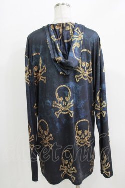 画像3: NieR Clothing / 総柄プルパーカー  黒 H-26-03-27-058-PU-TO-KB-ZH