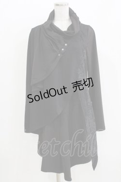 画像1: Ozz Croce / イレギュラーチュニック  ブラック H-26-03-27-059-OO-TO-KB-ZH