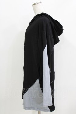 画像2: Drug Honey / 配色ZIPパーカー  黒×グレー H-26-03-27-063-PU-TO-KB-ZH