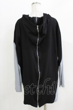 画像3: Drug Honey / 配色ZIPパーカー  黒×グレー H-26-03-27-063-PU-TO-KB-ZH