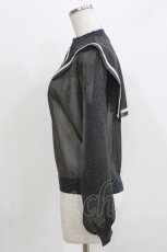 画像2: Candy Stripper / SEETHROUGH SAILOR KNIT  ブラック H-26-03-27-066-PU-TO-KB-ZH (2)