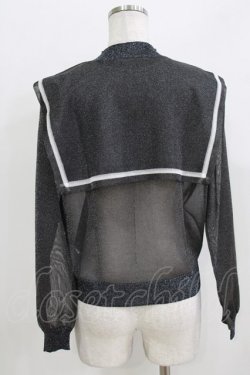 画像3: Candy Stripper / SEETHROUGH SAILOR KNIT  ブラック H-26-03-27-066-PU-TO-KB-ZH