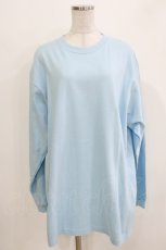 画像1: NieR Clothing / BACK PRINT CUTSEW  ブルー H-26-03-27-071-PU-TO-KB-ZH (1)