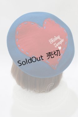 画像1: Shirley Temple / ハートベレー  ブルー×レッド H-26-03-27-074-ET-AC-KB-ZH