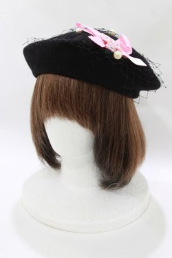 画像1: Shirley Temple / パールリボンベレー  ブラック H-26-03-27-075-ET-AC-KB-ZH