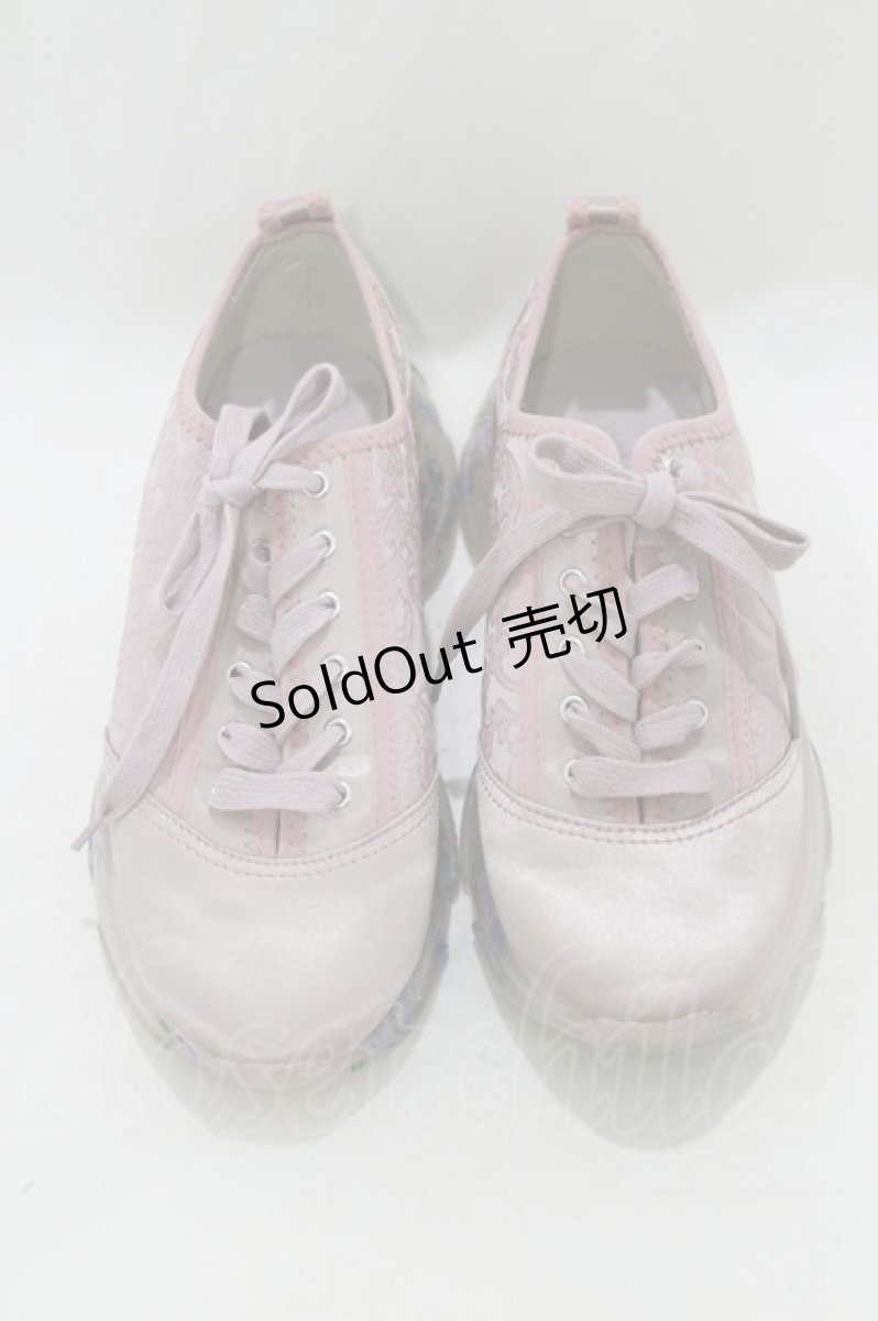 画像1: merry jenny / jacquard floral sneaker M ピンク H-26-03-27-079-LO-SH-KB-ZH (1)