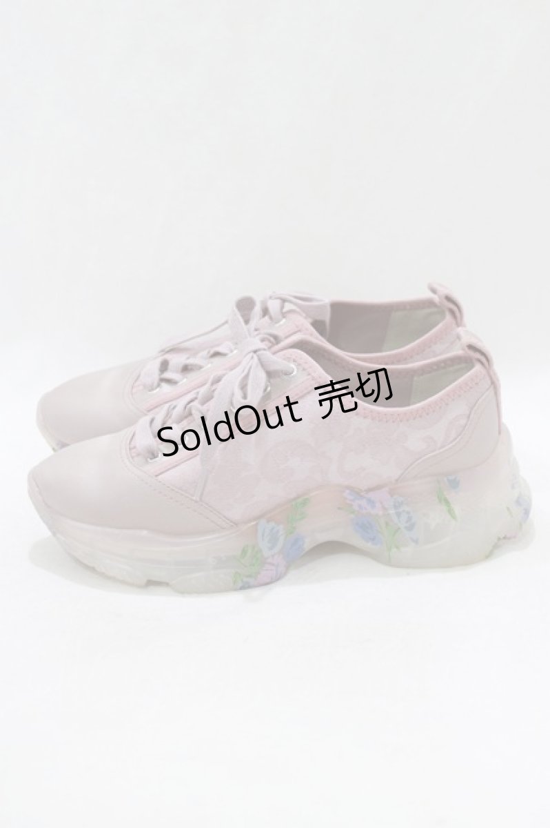 画像2: merry jenny / jacquard floral sneaker M ピンク H-26-03-27-079-LO-SH-KB-ZH (2)