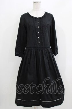 画像1: Jane Marple Dans Le Salon / エンブロイダリーピンタックワンピース  ブラック H-26-03-27-008-JM-OP-KB-ZH
