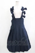 Jane Marple / コンパクトウェザークロスリボンサスペンダースカート  ネイビー H-26-03-27-010-JM-SK-KB-ZH