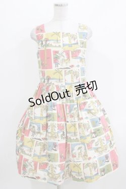 画像1: Jane Marple / Little Cat Samboスクエアドレス  アイボリー H-26-03-27-002-JM-OP-KB-ZH