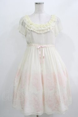 画像1: Emily Temple cute / ラメプリントジョーゼットワンピース  オフ×ピンク H-26-03-27-014-ET-OP-KB-ZH