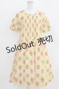 Jane Marple / Strawberry field sheer dress  マスタード H-26-03-27-015-JM-OP-KB-ZH