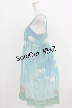 画像2: Jane Marple / ハイランドスカイキャミワンピース  ブルー H-26-03-27-016-JM-OP-KB-ZH