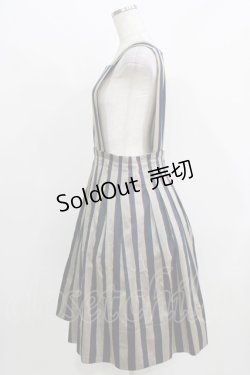 画像2: Jane Marple / Regimental stripeのジャンパースカート  グレー×ネイビー H-26-03-27-017-JM-OP-KB-ZH