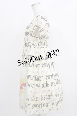 画像2: Emily Temple cute / ロゴ＆ショートケーキワンピース  オフシロ H-26-03-27-019-ET-OP-KB-ZH