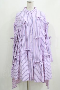 画像1: Candy Stripper / WITH RIBBON SHIRTワンピース 2 ラベンダー H-26-03-27-021-PU-OP-KB-ZH