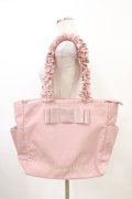 Maison de FLEUR / 撥水加工サイドポケットフリルトートバッグ  ピンク H-26-03-28-039-LO-BG-NS-ZH