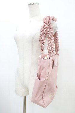 画像2: Maison de FLEUR / 撥水加工サイドポケットフリルトートバッグ  ピンク H-26-03-28-039-LO-BG-NS-ZH