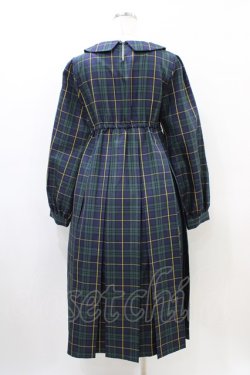 画像2: FLC / MINA*タータンチェックワンピース M グリーン H-26-03-28-041-LO-OP-NS-ZH