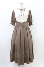 画像1: m petit by misako / ナシジムジキリカエワンピース M ブラウン H-26-03-28-044-LO-OP-NS-ZH (1)