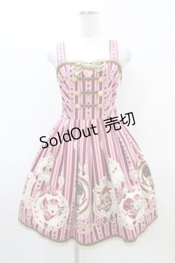 画像1: BABY,THE STARS SHINE BRIGHT / くまくみゃのRoyal Kingdom柄ジャンパースカートI Free ピンク H-26-03-28-045-BA-OP-NS-ZH