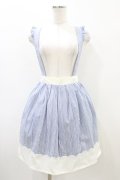 axes femme POETIQUE / サスペンダーストライプスカート M ブルー H-26-03-28-049-AX-SK-NS-ZH