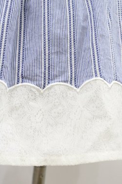 画像3: axes femme POETIQUE / サスペンダーストライプスカート M ブルー H-26-03-28-049-AX-SK-NS-ZH