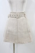 DearMyLoveRose / ベルトセットツイードフレアスカート M ベージュ H-26-03-28-050-EL-SK-NS-ZH