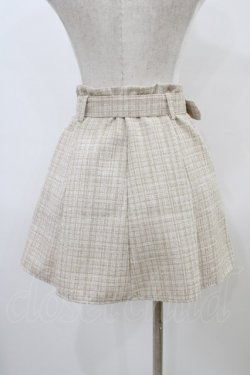 画像2: DearMyLoveRose / ベルトセットツイードフレアスカート M ベージュ H-26-03-28-050-EL-SK-NS-ZH