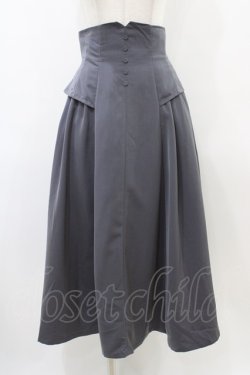 画像1: an another angelus / コルセット風サイドタックスカート Free GRAY H-26-03-28-052-CA-SK-NS-ZH