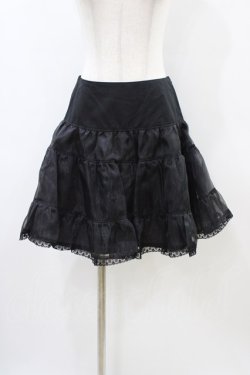 画像1: Victorian maiden / Aラインオーガンジーパニエ Free ブラック H-26-03-28-054-CL-SK-NS-ZH