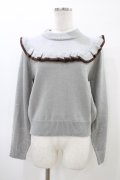 Fi.n.t / バイカラーフリルニット Free LIGHT GRAY H-26-03-28-059-CA-TO-NS-ZH