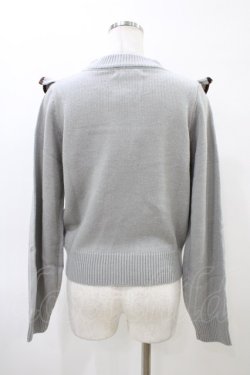 画像2: Fi.n.t / バイカラーフリルニット Free LIGHT GRAY H-26-03-28-059-CA-TO-NS-ZH