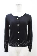 LODISPOTTO / パールボタンカーディガン M ブラック H-26-03-28-064-LO-TO-NS-ZH
