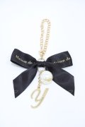 Maison de FLEUR / リボン×パールバッグチャーム  ブラック H-26-03-28-015-LO-ZA-NS-ZH