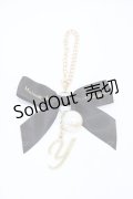 Maison de FLEUR / リボン×パールバッグチャーム  ブラック H-26-03-28-015-LO-ZA-NS-ZH