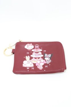 画像1: m petit by misako / サンリオキャラクターズコラボ ポーチ付きエコトート  レッド H-26-03-28-018-LO-ZA-NS-ZH