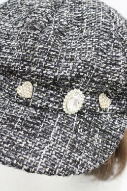 画像3: Swankiss / SX tweed casquette  ブラック H-26-03-28-021-CA-AC-NS-ZH